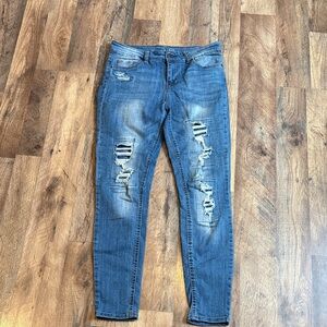 Vanilla Star Distressed Blue Skinny Jeans